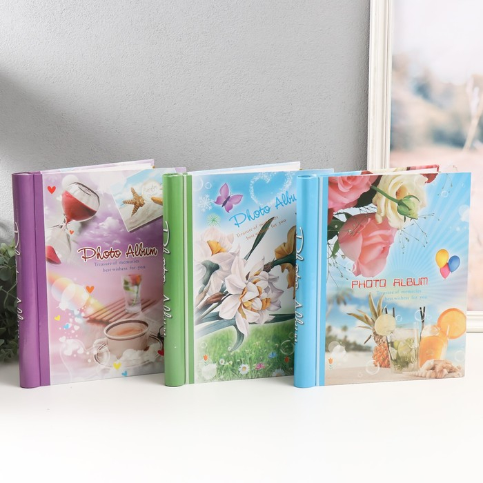 Фотоальбом магнитный 20 листов  Фотоальбом магнитный 20 листов "Энергия роз" МИКС 29х24х2 см