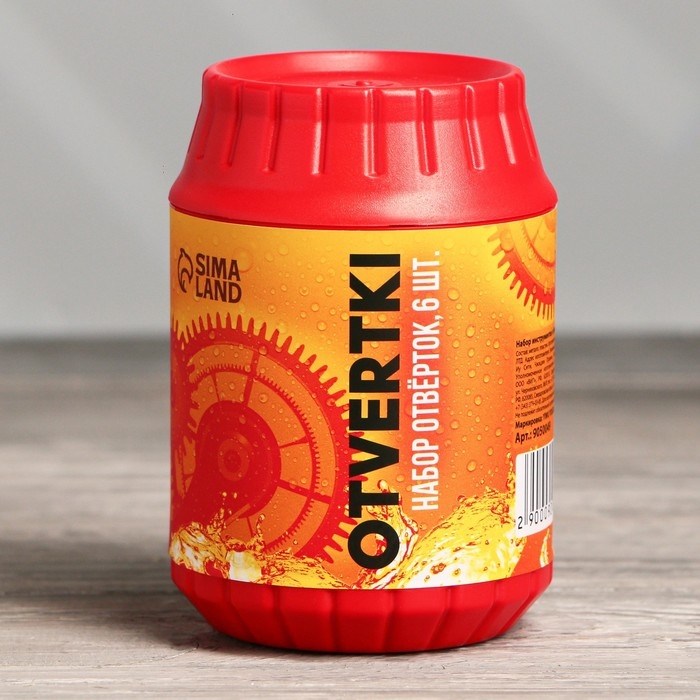 Подарочный набор инструментов в банке «Otvertki«, 6 предметов Подарочный набор инструментов в банке «Otvertki«, 6 предметов