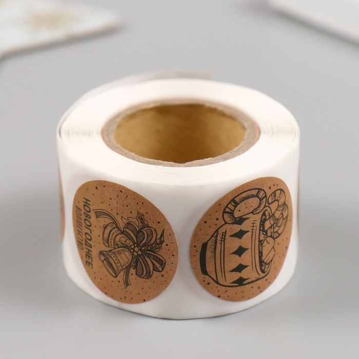 Наклейка бумага Наклейка бумага "Всё сбудется" d=2,5 см 252 шт в рулоне