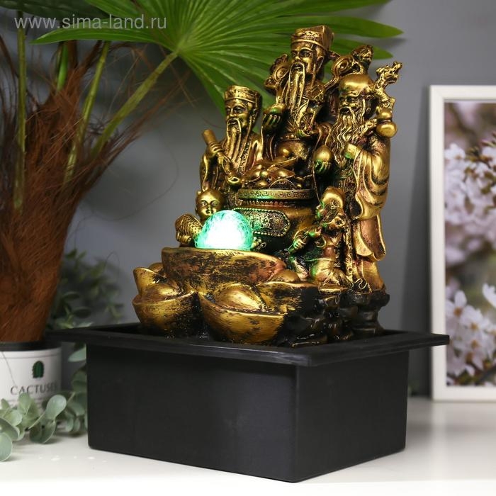 Фонтан настольный от сети Фонтан настольный от сети "Три старца с детьми и золотом" 35х25х20 см