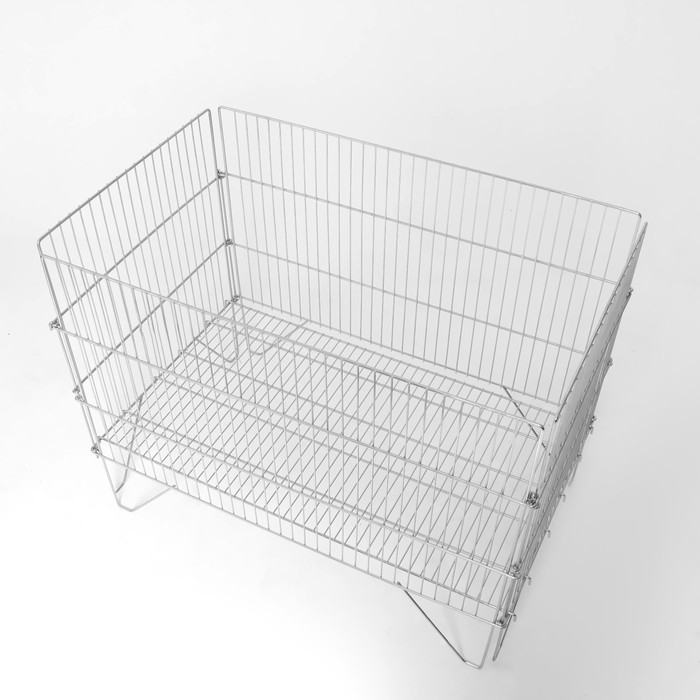 Корзина-накопитель, разборная, 102×62×80 см, цвет хром Корзина-накопитель, разборная, 102×62×80 см, цвет хром