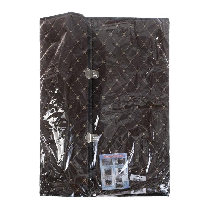 Органайзер кофр в багажник автомобиля HT-098, саквояж 68×32×30 см, коричневый, экокожа Органайзер кофр в багажник автомобиля HT-098, саквояж 68×32×30 см, коричневый, экокожа