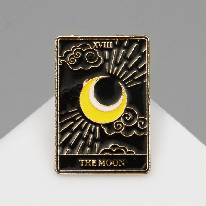 Значок «Таро» Луна, цветной в золоте Значок «Таро» Луна, цветной в золоте