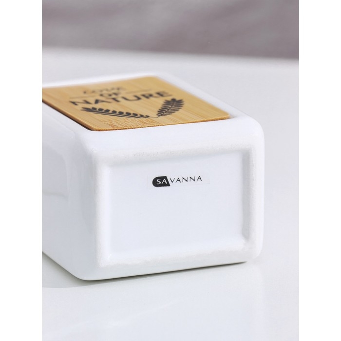 Дозатор для жидкого мыла SAVANNA «Природа», 350 мл, цвет белый Дозатор для жидкого мыла SAVANNA «Природа», 350 мл, цвет белый