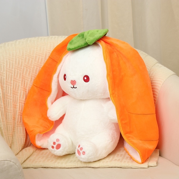 Шкурка мягкой игрушки  Шкурка мягкой игрушки "Зайка-морковка", 60 см