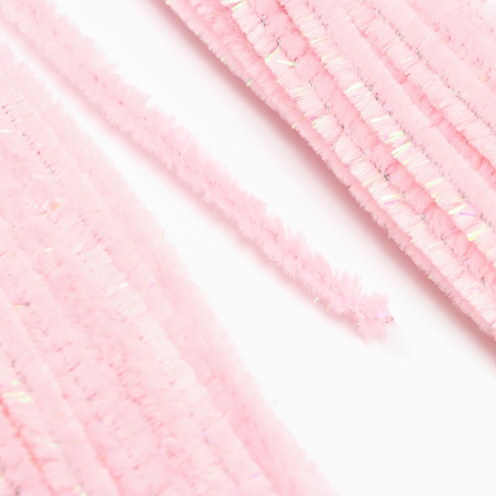 Проволока синельная набор 50 шт., розового цвета, 30 см Проволока синельная набор 50 шт., розового цвета, 30 см