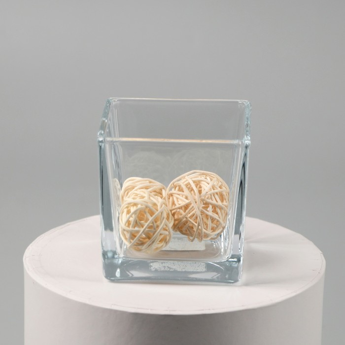 Ваза Ваза "Кубик" Бернарди-2 8х8х8 см, 0,25л прозрачная