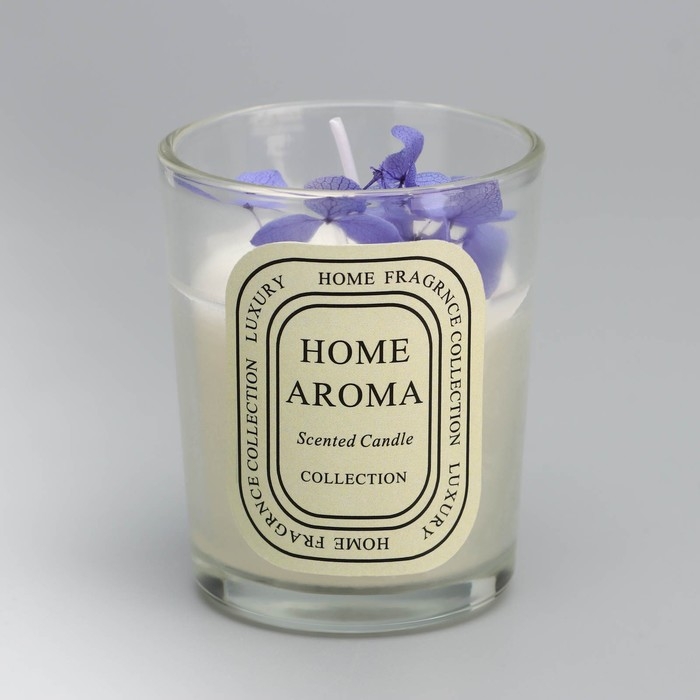 Свеча ароматическая в стакане  Свеча ароматическая в стакане "Sweet Love", лаванда, 5,5х6,5 см