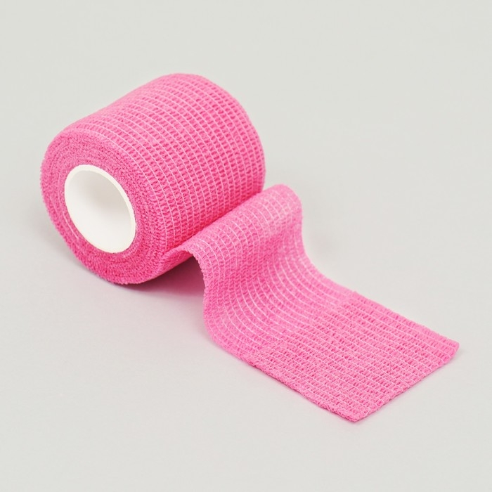 Бинт самофиксирующийся, 5 см, макс. растяжимость 4,5 м, розовый Бинт самофиксирующийся, 5 см, макс. растяжимость 4,5 м, розовый