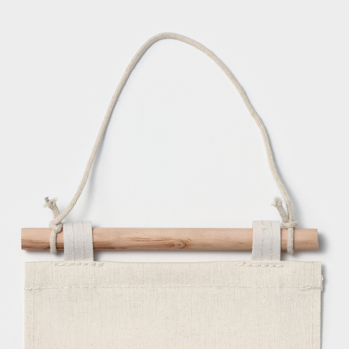 Органайзер подвесной с карманами Доляна «Мрамор», 3 отделения, 20×58 см, цвет бежевый