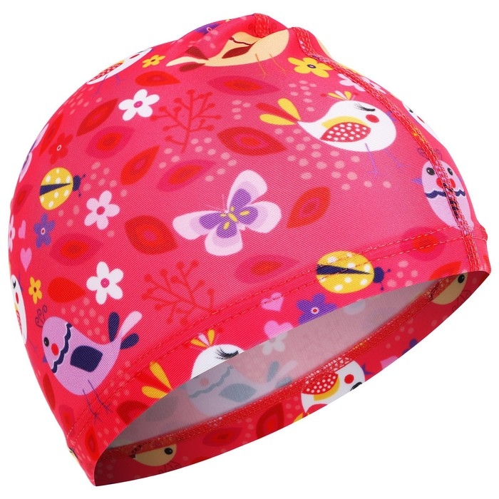 Шапочка для плавания детская ONLYTOP «Птички», тканевая, обхват 46-52 см Шапочка для плавания детская ONLYTOP «Птички», тканевая, обхват 46-52 см