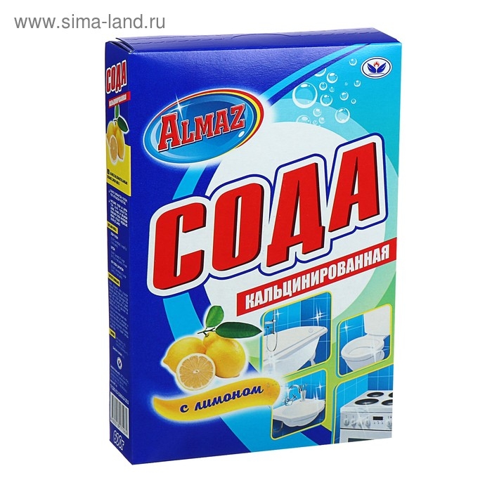 Сода кальцинированная Almaz, лимон, 600 г Сода кальцинированная Almaz, лимон, 600 г