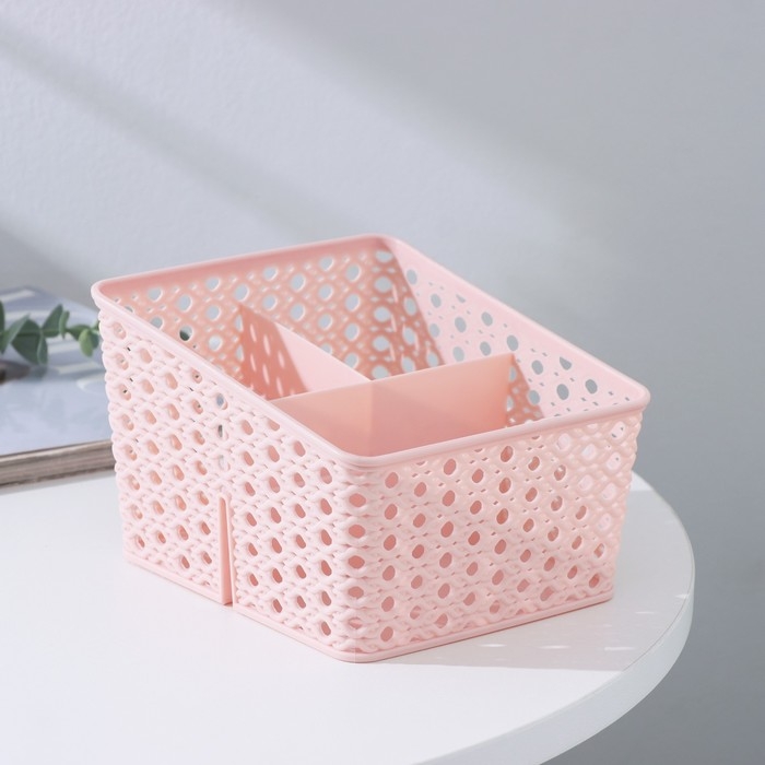 Органайзер для мелочей «Петельки», 3 отделения, 15,5×13,5×10 см, цвет МИКС