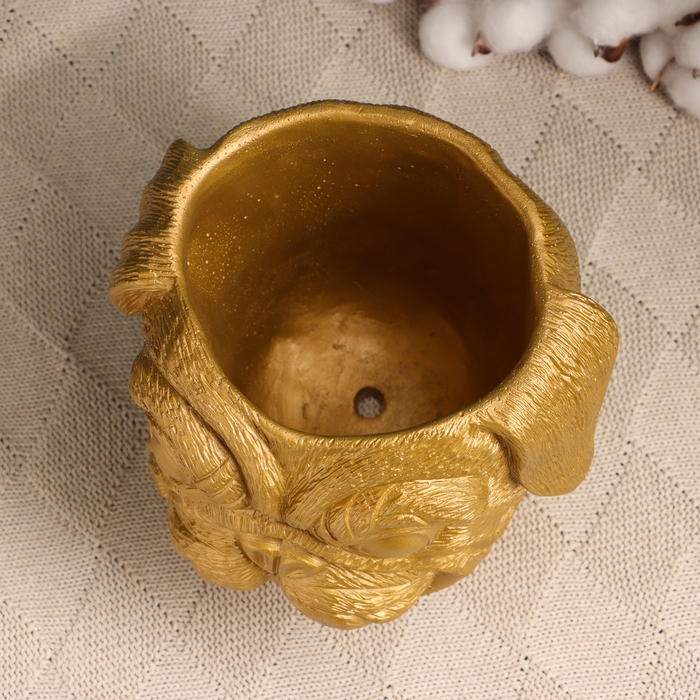 Кашпо  Кашпо "Рикки" золото, 18х16х15см