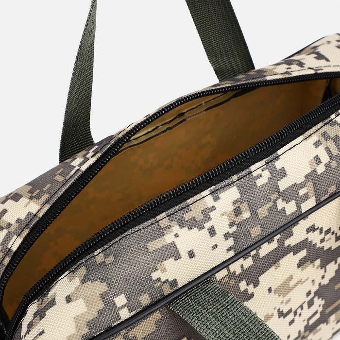 Косметичка на молнии, цвет хаки/серый Косметичка на молнии, цвет хаки/серый