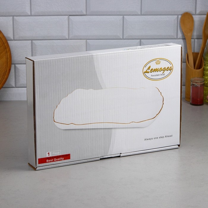 Тарелка Wave, прямоугольная, 2.2 л, фарфор, Иран Тарелка Wave, прямоугольная, 2.2 л, фарфор, Иран