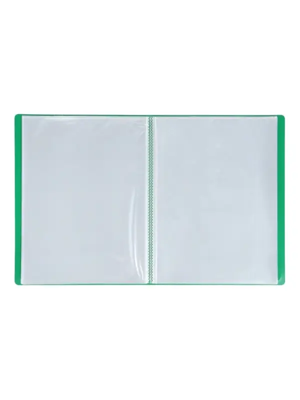 Папка с 60 вкладышами А4, 500 мкм, Calligrata, текстура &laquo;песок&raquo;, зелёная