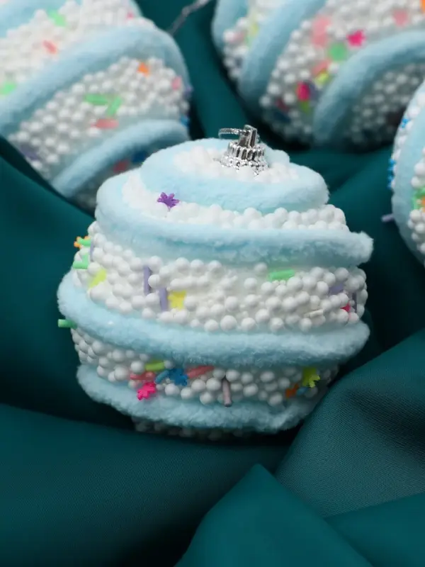 Набор шаров пластик d-7 см, 4 шт Набор шаров пластик d-7 см, 4 шт "Маттео" голубой