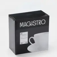 Кофейная пара Magisto English tea party, 170 мл, фарфор, белая