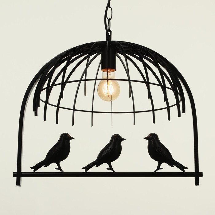 Люстра BayerLux Люстра BayerLux "Птицы" 1x40W E27 черный 49x35x35 см