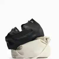 Сумка - мешок женская TEXTURA, на молнии, 36&times;10&times;28 см, белая