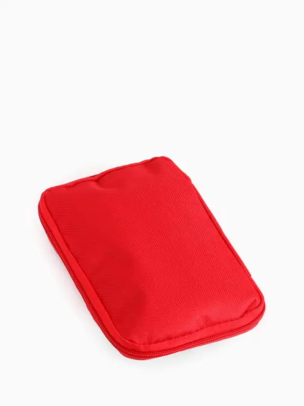 Косметичка-аптечка походная на молнии, с отделами, на подкладке, алая