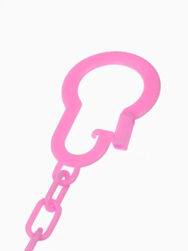 Держатель для соски - пустышки &laquo;Я - это стиль&raquo;, на цепочке, цвет розовый