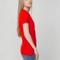 Футболка женская T-bolka Lady красная, размер S