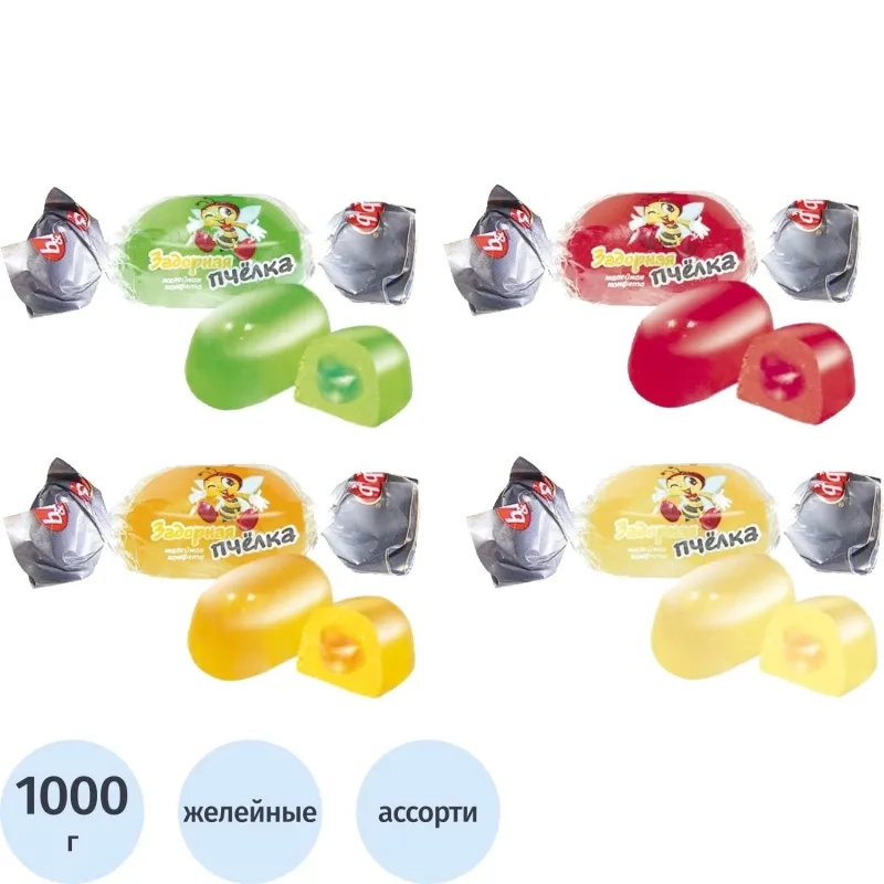 Конфеты желейные Задорная пчелка Микс, 1кг