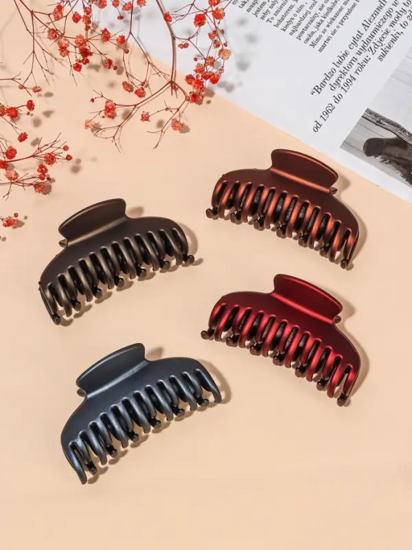 Крабик для волос &laquo;Двойной зубец&raquo;, классика, 8 см, МИКС