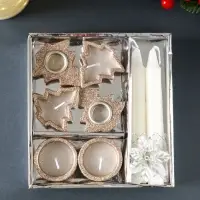 Набор свечей &laquo;Новогодние свечи и подсвечники&raquo;, 8 шт., 15.8&times;16.8&times;3.3 см