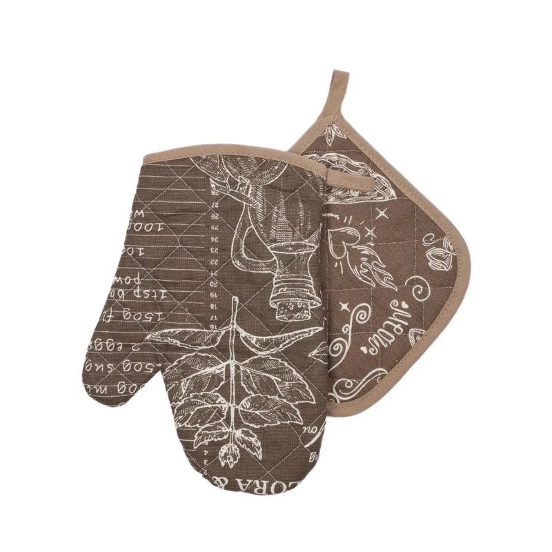 Набор кухонный рогожка 160г/м2 (рукавица,прихватка), Гурмэ