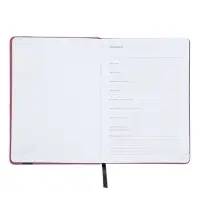 Ежедневник недатированный А5 Monochrome. Anemone, 136 листов, 7БЦ, розовый, soft touch, с резинкой