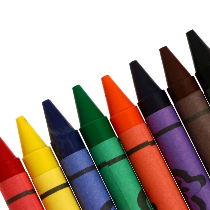 Мелки восковые 8 цветов, Мелки восковые 8 цветов, "Каляка-Маляка", круглые