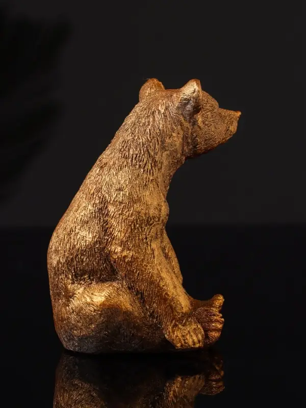 Фигура  Фигура "Медведь сидит", 9х6 см, бронза