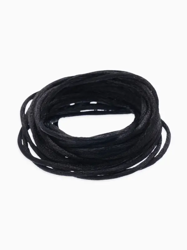 Шнурок для крестика, набор 3 шт. длина 100 см, диаметр 1.5 мм, нейлоновый гайтан, черный