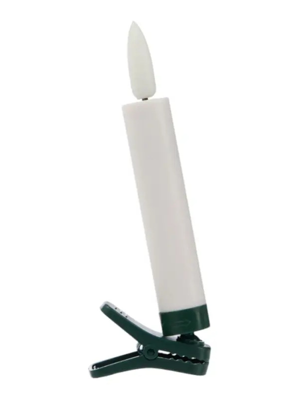 Светодиодные &laquo;Свечи на прищепках&raquo; 10 см, набор 10 шт., 10 LED, от батареек АААх10, пульт, свечение тёплое белое