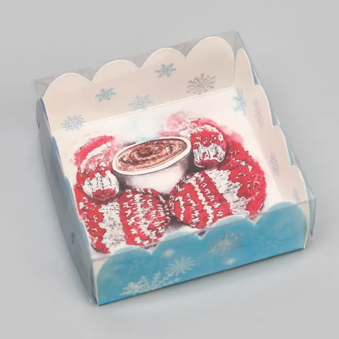 Коробка для печенья, «С Новым годом!», 7×7×3 см, Новый год Коробка для печенья, «С Новым годом!», 7×7×3 см, Новый год