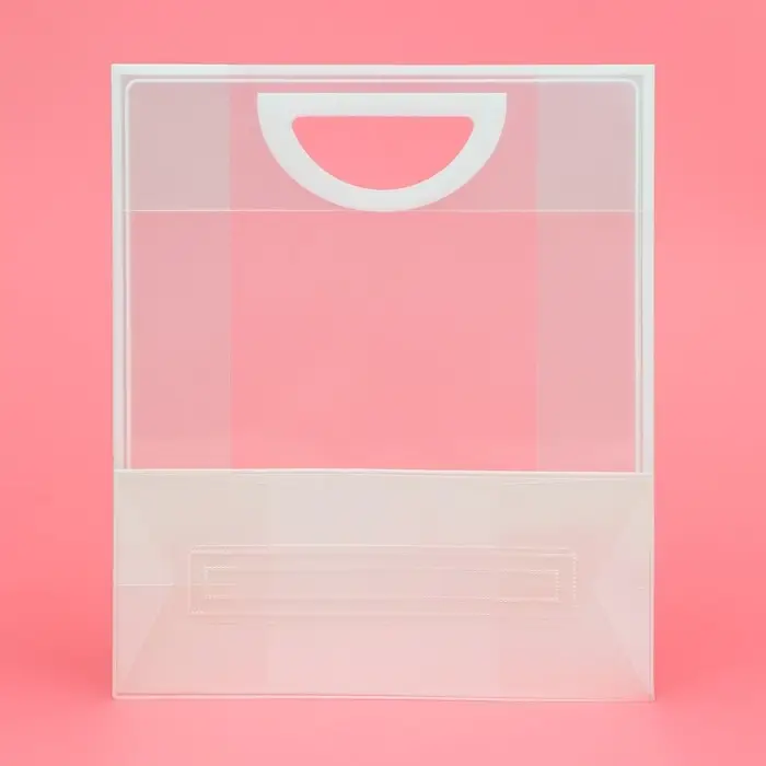 Пакет сумочка ПП с вырубной ручкой, прозрачный, 33×28×12 см, белый Пакет сумочка ПП с вырубной ручкой, прозрачный, 33×28×12 см, белый