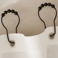 Крючки для штор Доляна, 12 шт., чёрные