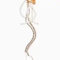 Брошь «Медуза», цвет белый в золоте Брошь «Медуза», цвет белый в золоте