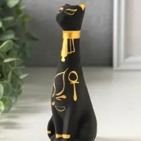 Фигурка керамика &laquo;Кот Египетский&raquo;, 15 см, чёрный