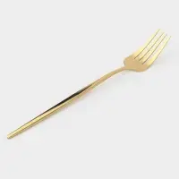Вилка столовая Magistro &laquo;Блинк&raquo;, 21.5&times;3 см, нержавеющая сталь, золотистая