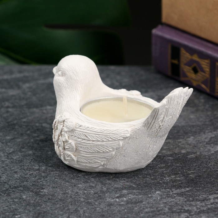 Подсвечник  Подсвечник "Птичка" перламутр, 8х5,5х4,5см