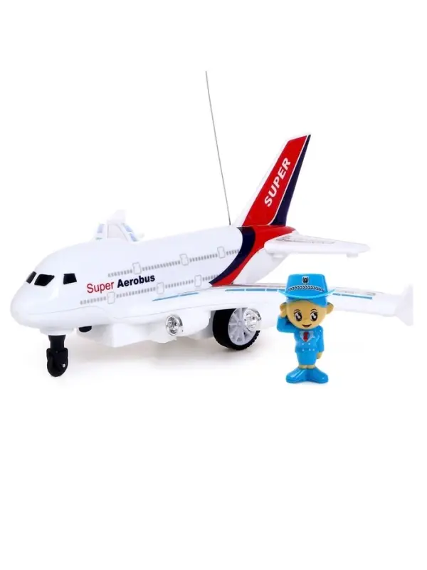 Самолёт радиоуправляемый &laquo;Авиалиния&raquo;, работает от батареек, МИКС