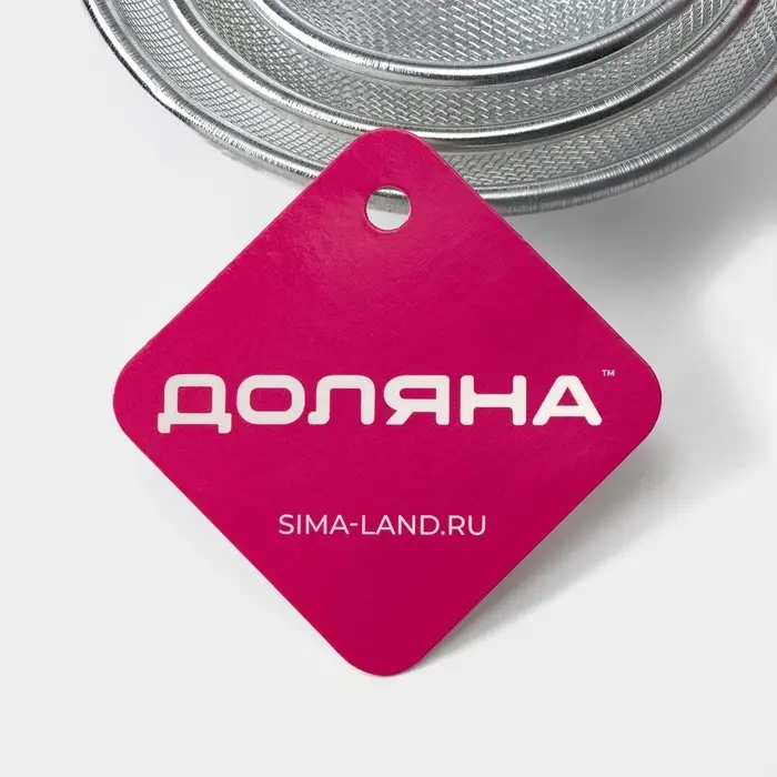 Сито для просеивания Доляна, набор 3 шт., d=8 см, d=10 см, d=11.7 см, красный