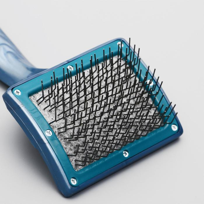 Щётка - пуходёрка для «Кавказца», основание 84 х 58 мм, синяя Щётка - пуходёрка для «Кавказца», основание 84 х 58 мм, синяя