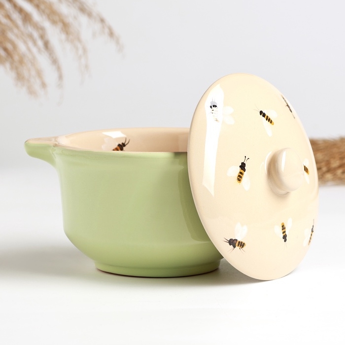 Бульонница с крышкой  Бульонница с крышкой "Псковская" 0,5л / 11,5х13см, аромат лета