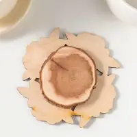 Подставка под горячее &laquo;Цветы&raquo;, вид 3, 11см, можжевельник, фанера