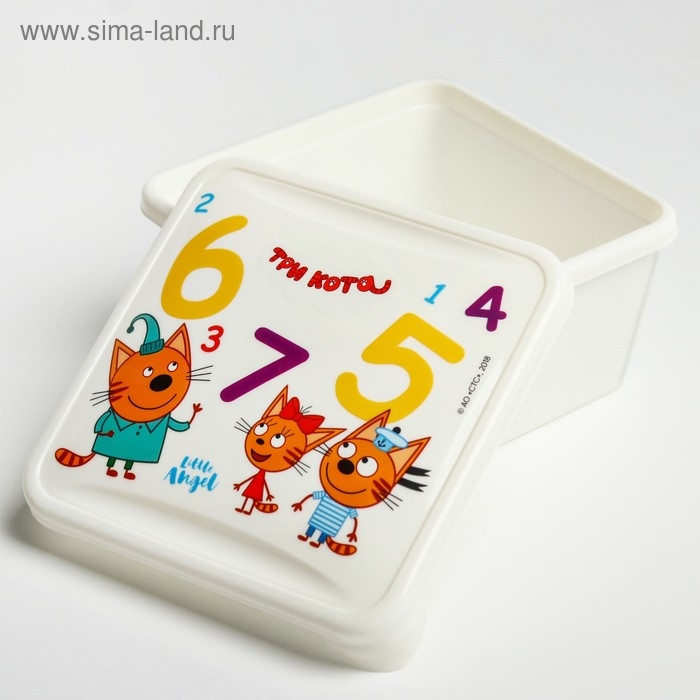 Ланч-бокс, контейнер детский ТРИ КОТА «Обучайка», рисунок МИКС, 450 мл Ланч-бокс, контейнер детский ТРИ КОТА «Обучайка», рисунок МИКС, 450 мл